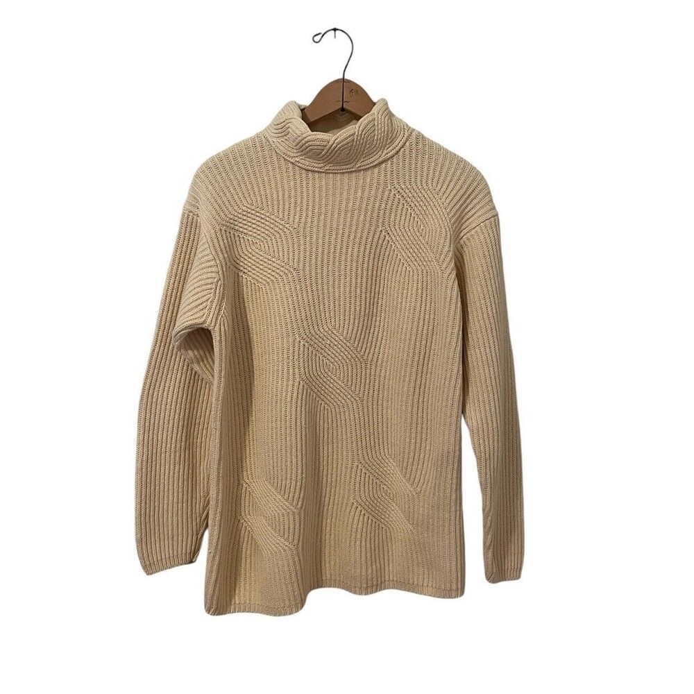 90s vintage / Woods & Gray Chunky Knit Turtleneck Oversized Sweater Women's Med